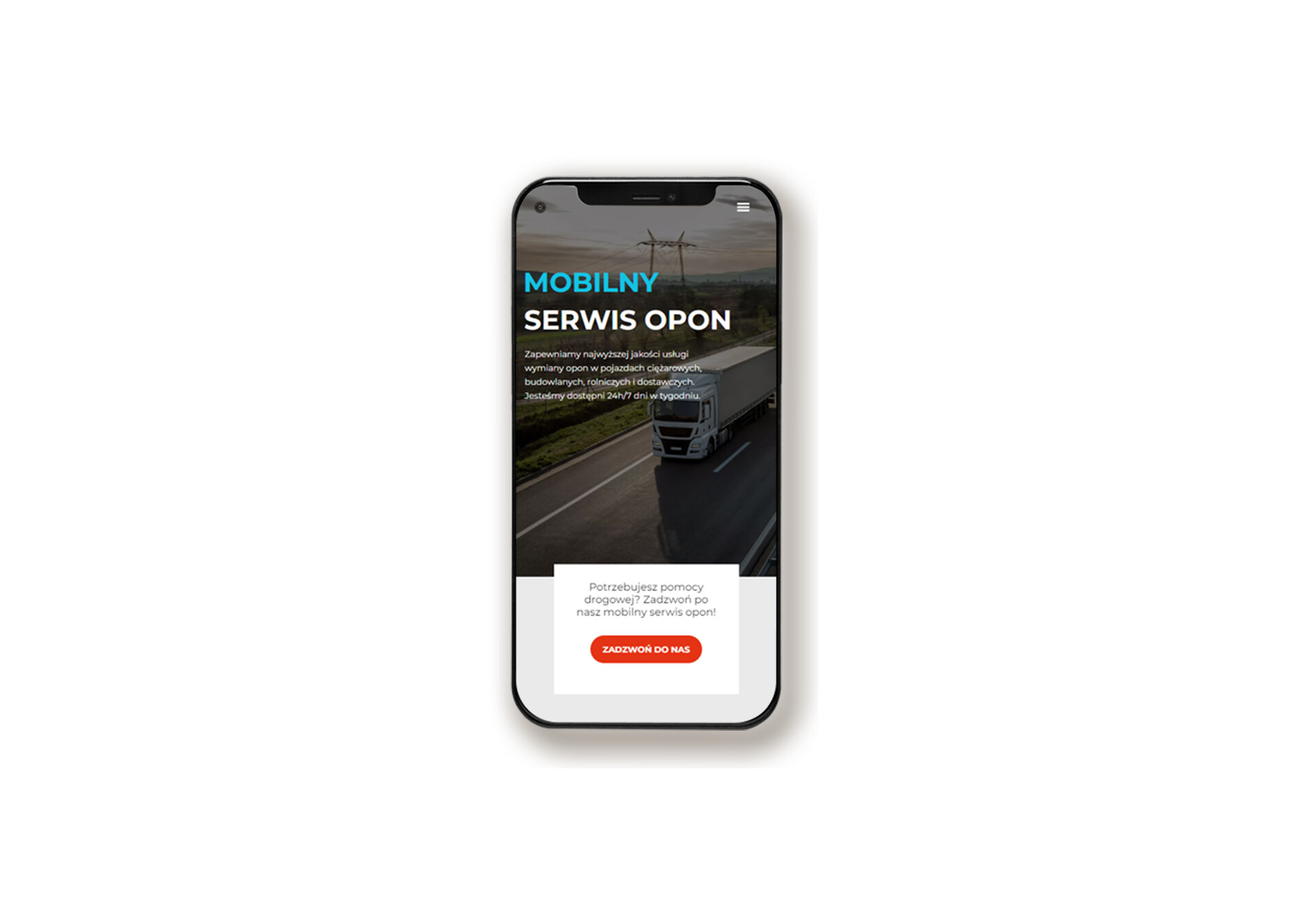 Strona Tire Pro Service na Mobile